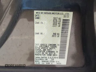 2016 Nissan Altima S with VIN 1N4AL3AP3GC112394, listed as a IAAI auction lot 41861895 with 89,134 mi miles and . Bid and sale history available at DreamBid. Image 9.