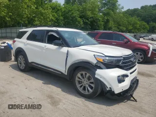 2023 Ford Explorer XLT with VIN 1FMSK8DH4PGC05738, listed as a Copart auction lot 60815665 with 16,313 mi miles and Salvage title. Bid and sale history available at DreamBid. Image 4.