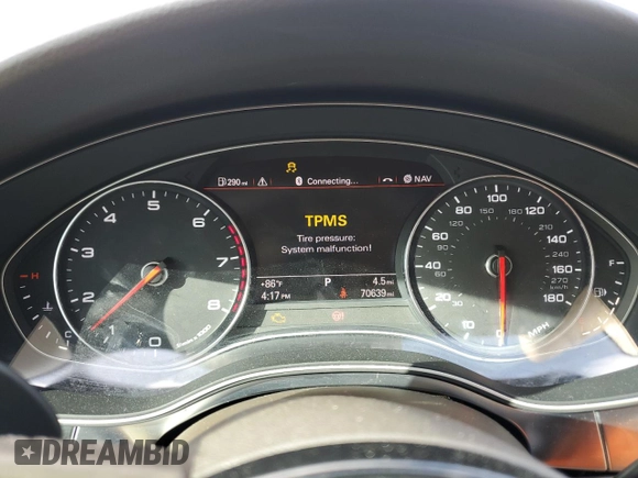 2015 Audi A7 3.0 Premium Plus with VIN WAUWGAFC7FN002995, listed as a Copart auction lot 78819484 with 70,639 mi miles and Salvage Title. Bid and sale history available at carsss.com. Image 9.