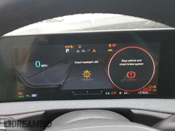 2022 Kia EV6 Light with VIN KNDC34LB6N5043275, listed as a Copart auction lot 87900005 with 157,826 mi miles and Salvage Title. Bid and sale history available at carsss.com. Image 9.