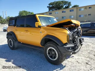 2021 Ford Bronco with VIN 1FMDE5DH6MLB02239, listed as a Copart auction lot 48222635 with 36,310 mi miles and Non Repairable. Bid and sale history available at carsss.com. Image 4.