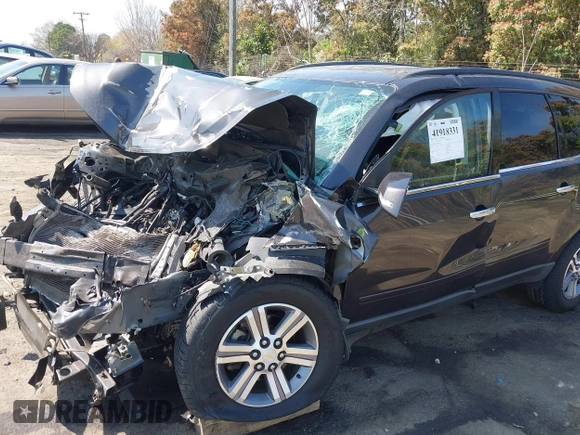 2015 Chevrolet Traverse LT with VIN 1GNKRGKD5FJ138019, listed as a IAAI auction lot 41918331 with Not Provided miles. Bid and sale history available at carsss.com. Image 18.