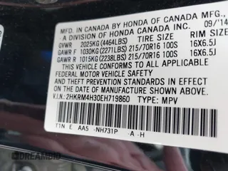 2014 Honda CR-V LX z VIN 2HKRM4H30EH719860, wystawiony jako IAAI lot #42256470 z przebiegiem 139 035 mil mil oraz . Historia ofert i sprzedaży dostępna na DreamBid. Obrazek 9.