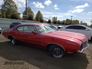 1972 Oldsmobile Cutlass with VIN 3F87H2G120938, listed as a Copart auction lot 74329074 with 49,120 mi miles and Salvage Title. Bid and sale history available at DreamBid. Image 4.