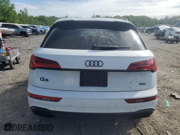 2024 Audi Q5 S line Premium Plus with VIN WA1E2AFY9R2024733, listed as a Copart auction lot 56827735 with Not provided miles and Salvage title. Bid and sale history available at DreamBid. Image 6.