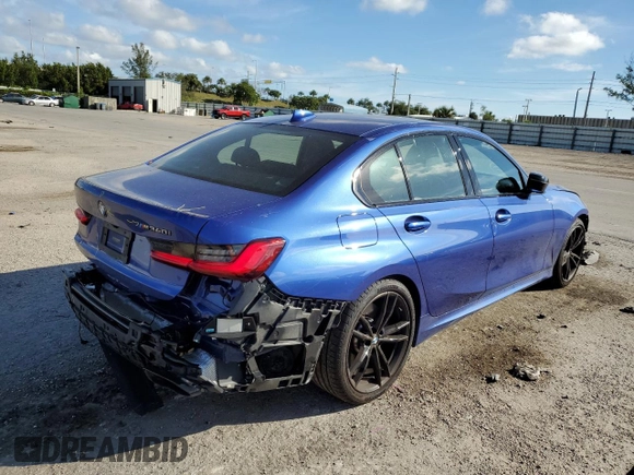 2021 BMW 3 Series M340i with VIN 3MW5U7J00M8B95124, listed as a Copart auction lot 64953032 with 9,483 mi miles and . Bid and sale history available at DreamBid. Image 4.