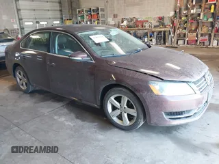 2012 Volkswagen Passat SE with VIN 1VWBH7A35CC075103, listed as a IAAI auction lot 41482384 with 155,198 mi miles. Bid and sale history available at carsss.com. Image 1.