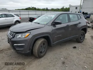 2021 Jeep Compass Sport with VIN 3C4NJDAB9MT521057, listed as a Copart auction lot 58855775 with 37,135 mi miles and Salvage title. Bid and sale history available at DreamBid. Image 1.