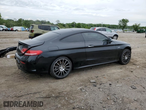 2018 Mercedes-Benz C 43 AMG with VIN WDDWJ6EB8JF684725, listed as a Copart auction lot 58220615 with 96,611 mi miles and Clean title. Bid and sale history available at DreamBid. Image 3.