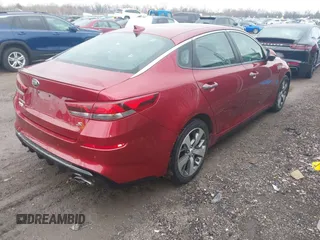 2019 Kia Optima LX with VIN 5XXGT4L38KG360993, listed as a IAAI auction lot 41561143 with 101,237 mi miles. Bid and sale history available at carsss.com. Image 4.