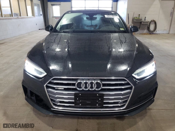 2018 Audi A5 Sportback Premium Plus with VIN WAUENCF5XJA075907, listed as a Copart auction lot 48514925 with 62,761 mi miles and Salvage Title. Bid and sale history available at carsss.com. Image 5.