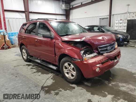 2005 Kia Sorento LX with VIN KNDJD733255391380, listed as a Copart auction lot 44764535 with 129,652 mi miles and Salvage Title. Bid and sale history available at carsss.com. Image 4.