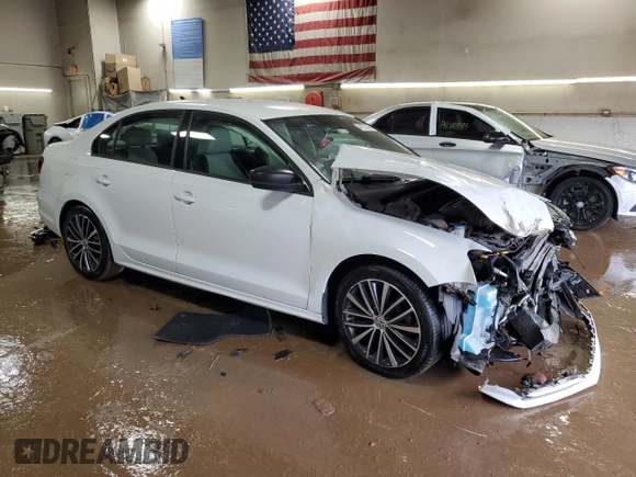 2017 Volkswagen Jetta Sport with VIN 3VWD17AJ3HM351196, listed as a Copart auction lot 49732345 with 52,504 mi miles and Salvage title. Bid and sale history available at DreamBid. Image 4.