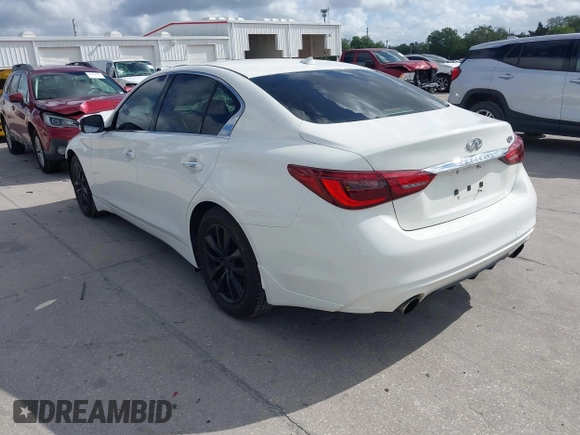 2021 Infiniti Q50 Pure with VIN JN1EV7APXMM702002, listed as a IAAI auction lot 41947553 with 41,654 mi miles and . Bid and sale history available at DreamBid. Image 3.