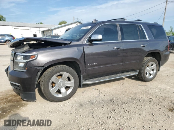 2015 Chevrolet Tahoe LTZ z VIN 1GNSKCKC4FR626030, wystawiony jako Copart lot #56280805 z przebiegiem Nie podano mil oraz Szkoda całkowita • Salvage title. Historia ofert i sprzedaży dostępna na DreamBid. Obrazek 1.