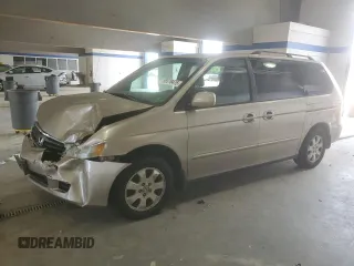 2002 Honda Odyssey EX-L with VIN 5FNRL18952B029344, listed as a Copart auction lot 58378475 with 208,511 mi miles and Clean title. Bid and sale history available at DreamBid. Image 1.