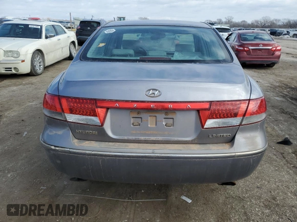 2007 Hyundai Azera SE with VIN KMHFC46F47A166915, listed as a Copart auction lot 88978785 with 0 mi miles and Salvage Title. Bid and sale history available at carsss.com. Image 6.