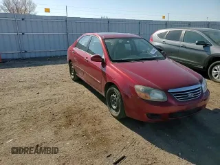 2009 Kia Spectra EX with VIN KNAFE221395656476, listed as a Copart auction lot 77700844 with 90,079 mi miles and Salvage Title. Bid and sale history available at carsss.com. Image 10.