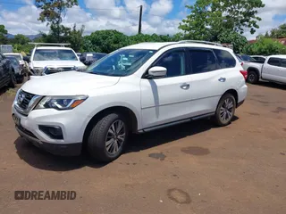 2017 Nissan Pathfinder S with VIN 5N1DR2MN3HC603281, listed as a IAAI auction lot 39728416 with 75,381 mi miles and . Bid and sale history available at DreamBid. Image 2.