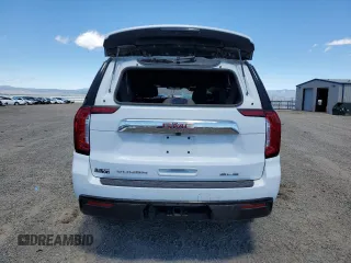 2022 GMC Yukon XL SLE with VIN 1GKS2FKD6NR117790, listed as a Copart auction lot 56965464 with 23,371 mi miles and Salvage Title. Bid and sale history available at carsss.com. Image 6.