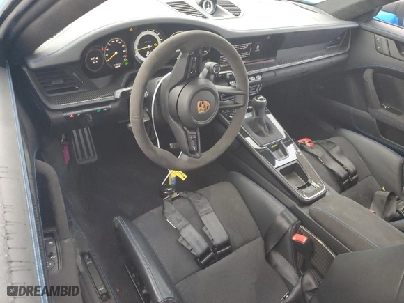 2022 Porsche 911 GT3 with VIN WP0AC2A99NS270229, listed as a Copart auction lot 43208515 with 5,484 mi miles and Salvage Title. Bid and sale history available at carsss.com. Image 8.