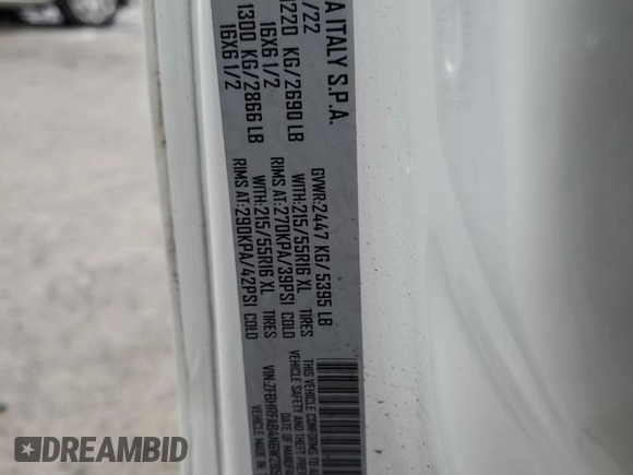 2022 Ram ProMaster City Cargo Tradesman with VIN ZFBHRFAB4N6W28596, listed as a Copart auction lot 59241035 with 34,716 mi miles and Salvage title. Bid and sale history available at DreamBid. Image 13.