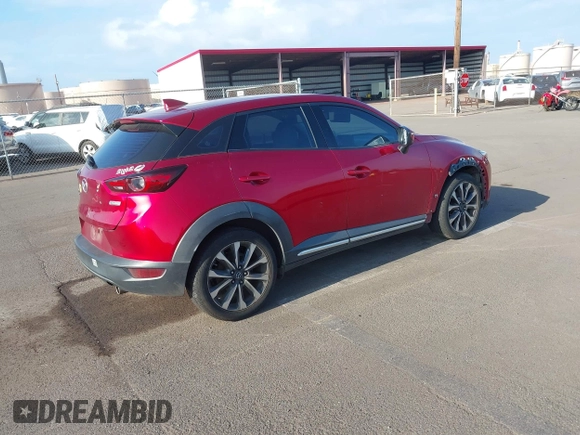2019 Mazda CX-3 Grand Touring with VIN JM1DKFD71K0427650, listed as a IAAI auction lot 42058069 with 67,688 mi miles and . Bid and sale history available at DreamBid. Image 4.