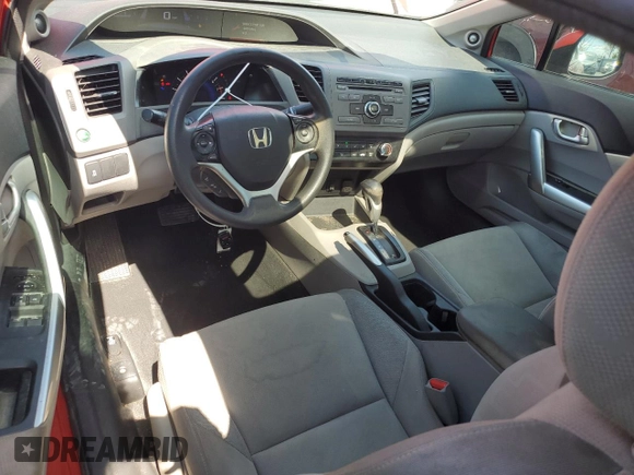 2012 Honda Civic Cpe EX with VIN 2HGFG3B80CH537379, listed as a Copart auction lot 46654965 with 125,969 mi miles and Salvage Title. Bid and sale history available at carsss.com. Image 8.