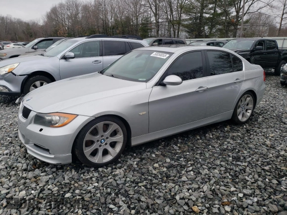 2007 BMW 3 Series 335xi with VIN WBAVD53547AV14739, listed as a Copart auction lot 50058055 with 141,075 mi miles and Clean Title. Bid and sale history available at carsss.com. Image 1.
