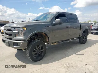 2015 Ford F-150 XLT with VIN 1FTEW1EG5FKE59408, listed as a Copart auction lot 51052595 with 178,674 mi miles and Salvage Title. Bid and sale history available at carsss.com. Image 1.