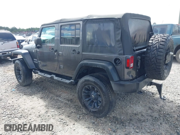 2017 Jeep Wrangler Unlimited Sport with VIN 1C4BJWDG6HL517779, listed as a IAAI auction lot 42134534 with 128,701 mi miles and . Bid and sale history available at DreamBid. Image 3.