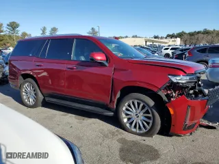 2021 Cadillac Escalade Premium Luxury with VIN 1GYS4BKL8MR396383, listed as a Copart auction lot 83378474 with 58,569 mi miles and Salvage Title. Bid and sale history available at carsss.com. Image 4.