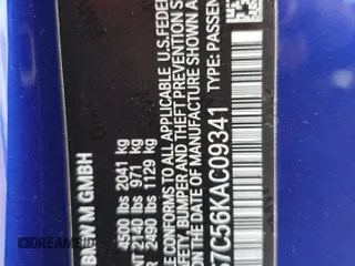 2019 BMW M4 CS with VIN WBS3S7C56KAC09341, listed as a Copart auction lot 41950264 with 35,937 mi miles. Bid and sale history available at carsss.com. Image 13.
