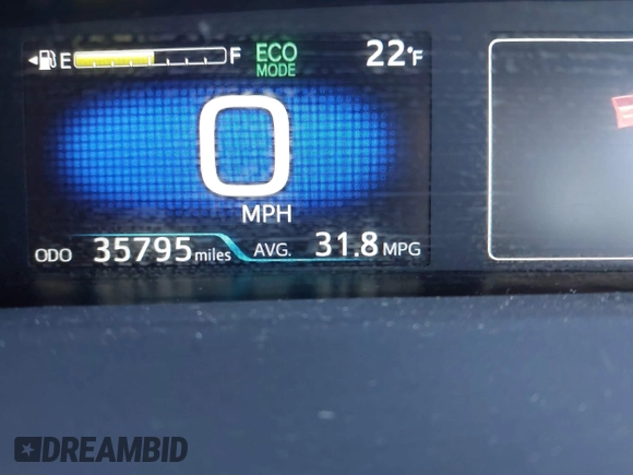 2021 Toyota Prius L Eco with VIN JTDKAMFU9M3135117, listed as a IAAI auction lot 41579736 with 35,795 mi miles and . Bid and sale history available at DreamBid. Image 16.