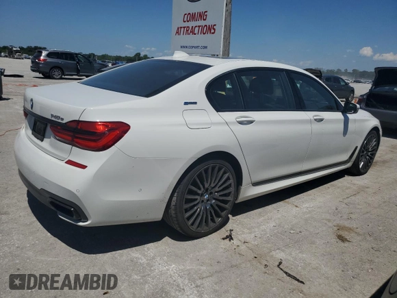 2017 BMW 7 Series 740e xDrive iPerformance with VIN WBA7J2C34HG497678, listed as a Copart auction lot 55715124 with 40,852 mi miles. Bid and sale history available at carsss.com. Image 3.
