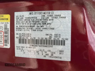 2005 Ford Freestar SES с VIN 2FMZA57605BA82597, выставлен на аукционе Copart как лот 61200505 с пробегом 188 210 миль миль и Чистый • Clean title. История ставок и продаж доступна на DreamBid. Изображение 10.