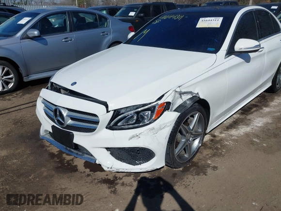 2015 Mercedes-Benz C 300 Luxury with VIN 55SWF4KBXFU078275, listed as a IAAI auction lot 41644311 with 118,429 mi miles and . Bid and sale history available at carsss.com. Image 6.