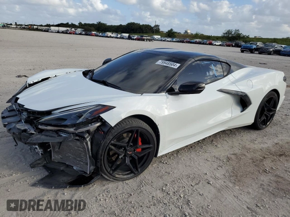 2020 Chevrolet Corvette 2LT z VIN 1G1Y72D46L5111398, wystawiony jako Copart lot #79948504 z przebiegiem 27 848 mil mil oraz Szkoda całkowita • Salvage title. Historia ofert i sprzedaży dostępna na DreamBid. Obrazek 1.