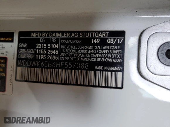 2017 Mercedes-Benz C 43 AMG z VIN WDDWK6EB6HF557088, wystawiony jako Copart lot #49183085 z przebiegiem 91 035 mil mil oraz Czysty tytuł • Clean title. Historia ofert i sprzedaży dostępna na DreamBid. Obrazek 12.