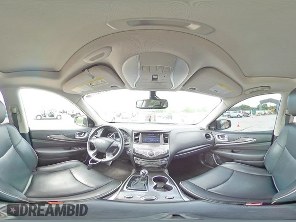 2019 Infiniti QX60 Pure with VIN 5N1DL0MN9KC566203, listed as a Copart auction lot 57137775 with 128,234 mi miles and Salvage title. Bid and sale history available at DreamBid. Image 14.