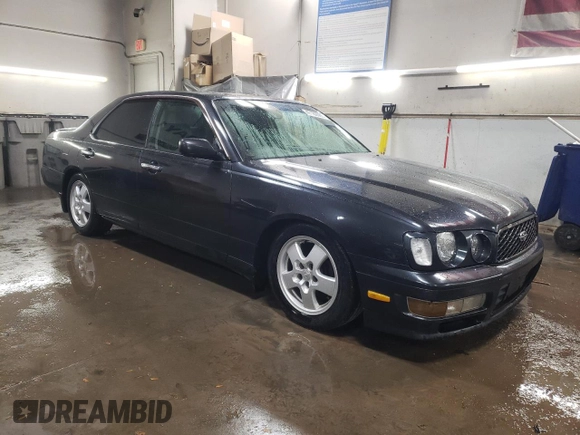 1997 Nissan Maxima with VIN HBY33200347, listed as a Copart auction lot 47182085 with 173,662 mi miles and Salvage title. Bid and sale history available at DreamBid. Image 4.