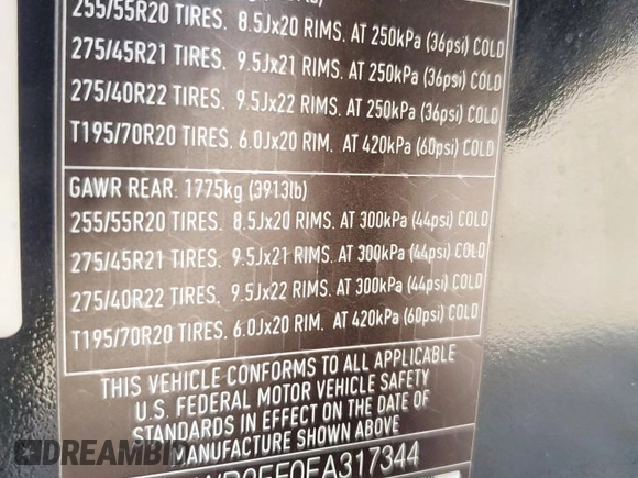 2014 Land Rover Range Rover Sport Supercharged with VIN SALWR2EF0EA317344, listed as a Copart auction lot 62771815 with 108,656 mi miles and Clean title. Bid and sale history available at DreamBid. Image 13.