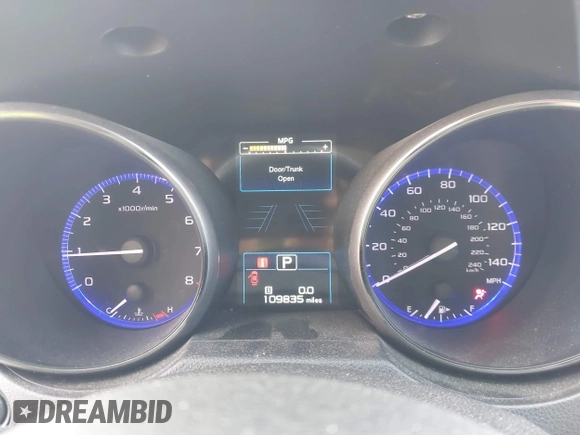 2019 Subaru Legacy Limited with VIN 4S3BNAJ66K3015798, listed as a IAAI auction lot 41820445 with 109,835 mi miles. Bid and sale history available at carsss.com. Image 7.