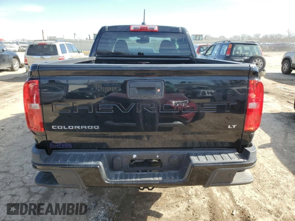 2021 Chevrolet Colorado 2WD LT with VIN 1GCHSCEA6M1279972, listed as a Copart auction lot 43365445 with 64,152 mi miles and Salvage Title. Bid and sale history available at carsss.com. Image 6.