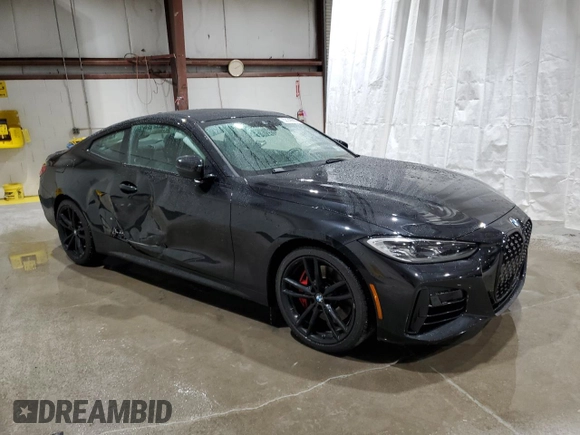 2021 BMW 4 Series M440i xDrive with VIN WBA13AR0XMCG68638, listed as a Copart auction lot 52142695 with 57,299 mi miles and Salvage Title. Bid and sale history available at DreamBid. Image 4.