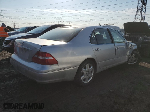 2004 Lexus LS 430 with VIN JTHBN36F640169807, listed as a Copart auction lot 47526795 with 123,163 mi miles and Salvage Title. Bid and sale history available at carsss.com. Image 3.