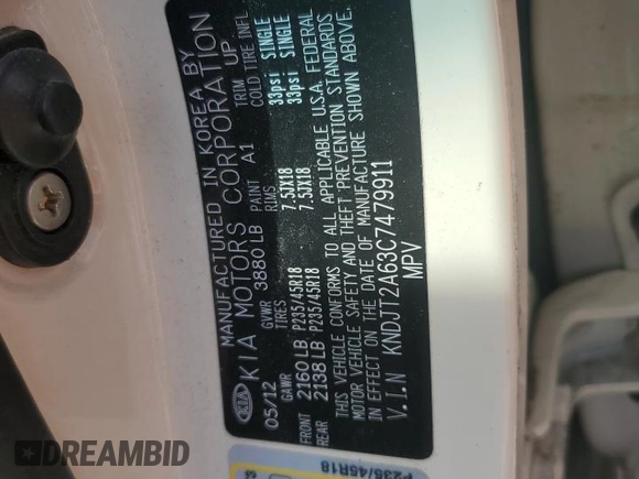 2012 Kia Soul + with VIN KNDJT2A63C7479911, listed as a Copart auction lot 48562905 with 105,422 mi miles and Salvage Title. Bid and sale history available at carsss.com. Image 14.