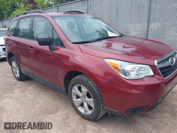 2015 Subaru Forester 2.5i with VIN JF2SJABCXFH497783, listed as a IAAI auction lot 42584119 with 109,021 mi miles and . Bid and sale history available at DreamBid. Image 1.