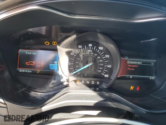 2020 Ford Fusion Titanium with VIN 3FA6P0D91LR152197, listed as a Copart auction lot 45583015 with 91,614 mi miles and Non repairable. Bid and sale history available at DreamBid. Image 9.