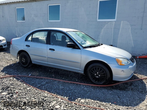 2001 Honda Civic LX with VIN 2HGES165X1H558154, listed as a Copart auction lot 52314305 with 197,640 mi miles and Salvage Title. Bid and sale history available at carsss.com. Image 4.